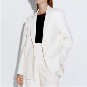 Zara oversized white blazer